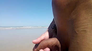 Preview 2 of Baby Nude Dogs - Exhib Pipi et branlette de francky Plage Naturiste.