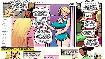 Preview 2 of Light Skinned Petite - Very Physical Education 1 - Horny Teenage girls peeping in the boys locker Room