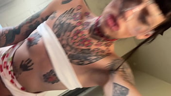 Preview 4 of Grandi Mazer And Boy - Goth Step Sister Sex Practice ~ CC Doll ~ Household Fantasy ~ Scott Stark