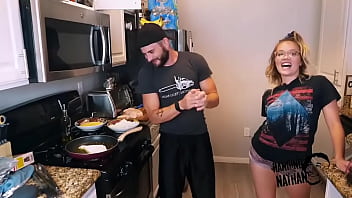 Preview 2 of Strippers Dancind - Ep 7 Cooking for Pornstars