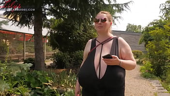 Preview 3 of Cbt Ballbust Instruction - Big tits public no bra