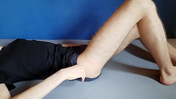 Preview 1 of Aunty Big Milk Clip - Skinny 18yo boy having huge orgasm