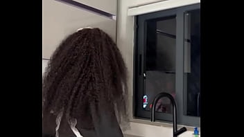 Preview 2 of Dara Preg - Ebony House Maid Caught Riding her Boss( full video on xred )
