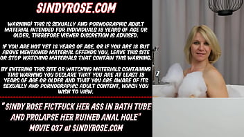 Preview 1 of Rangan Riddo Hot Video - Sindy Rose fistfuck her ass in bath tube and prolapse her ruined anal hole