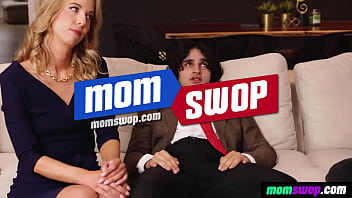 Preview 1 of Ghar Ki Massi - MomSwop - Boring Step Sons Making Cum Twice Their Stripper Stepmoms