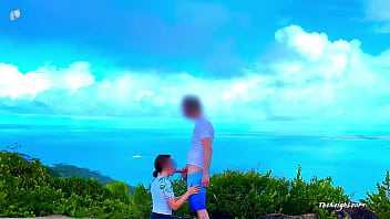 Preview 2 of Fake White Animal - Fucking Beauty On A Hill -  Getting Caught By Stranger