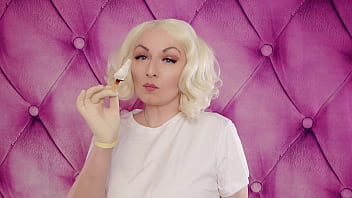 Preview 4 of Body Massage And Love Sex - Latex Medical Gloves and Eating Ice Cream (Food Fetish) with Braces (Arya Grander)