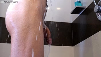 Preview 3 of Kimberley Kupp - Black Cock Stretches Adrian&#039_s Ass Wide Open In The Shower
