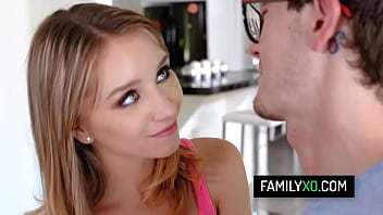 Preview 1 of Mature Slut Wife With Boys - Horny teen stepsister Aurora Belle fucked by her stepbrother