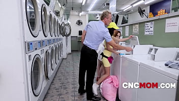 Preview 2 of Rap New Hot - Freeuse Laundromat - Aria Valencia,  Summer Hart - CNCMOM