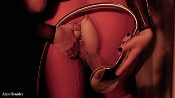 Preview 2 of Asian Big Titts Suck - Sexy Lesbian Petting in Latex FREE porn video- Fetish Pin Up Arya Grander and model Dredda Dark