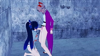 Preview 1 of Ariadna Dp - (Futa) Yorigami Joon Fucks Yorigami Shion in an Alley