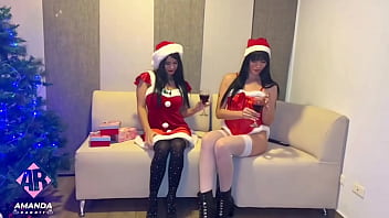 Preview 2 of Xxx Dog 3d - FREE - Lesbian Show Horny Venezuelans Decorating the Christmas Tree - Amanda Rabbit &amp_ Yenifer Chacon