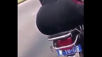 Preview 2 of Poosy And Ass Oil - Amazing big ass Tonia caught on a motorcycle