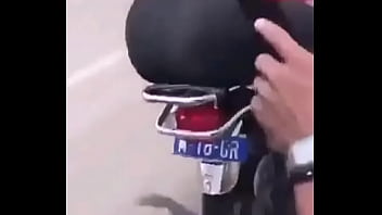 Preview 3 of Poosy And Ass Oil - Amazing big ass Tonia caught on a motorcycle