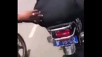 Preview 1 of Poosy And Ass Oil - Amazing big ass Tonia caught on a motorcycle