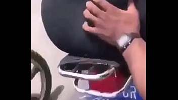 Preview 4 of Poosy And Ass Oil - Amazing big ass Tonia caught on a motorcycle