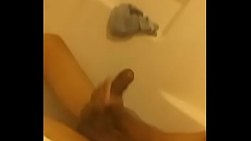 Preview 1 of Fucked Girl By Pizza Boy - Mixed guys jerks off in tub