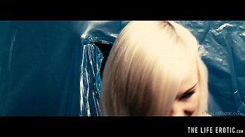 Preview 2 of Helpless Creampie - Sexy naked blonde licks her nipples as she masturbates to orgasm