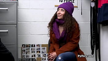 Preview 1 of Black Americn - Curly Latina suspect sucks officers cock