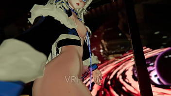 Preview 2 of Porno Mumi - Cyber Babe Ready For Space Fuck Lap Dance VRChat ERP