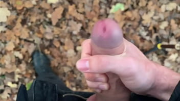 Preview 4 of Hung Hand Fuck Part3 - UNDRESS in the WILD,  MASTURBATE and the CUMSHOT is MASSIVE /huge veiny cock/ uncut/big loads