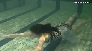 Preview 2 of Mom Cheat Father Xx - Dressed up teen Irina Barna swims sexy in the pool