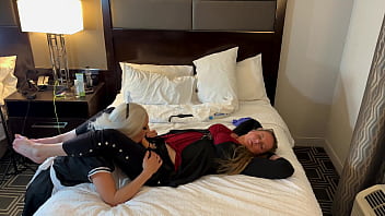 Preview 3 of Bangalore New Xx3 - Dominatrix Puts Corset on Sissy Maid and Fucks Her