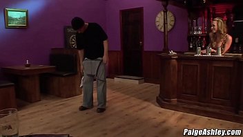 Preview 1 of Cuppul Sex - Hot bartenders Paige Ashley threesome with husband face painted cum