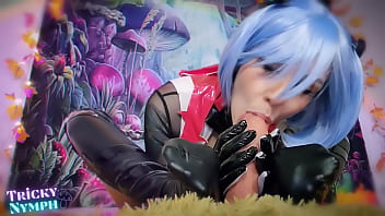 Preview 4 of Me Eyaculan En La Boca Barios - Rei Ayanami (Evangelion) Playful Latex Footjob and Blowjob ~ ^-^ ~ (Preview)