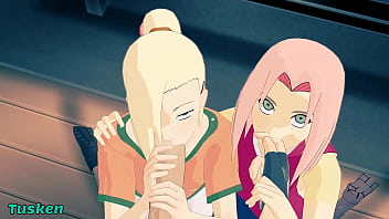 Preview 1 of Dccc X Video - Naruto: Sakura &amp_ Ino Love Tasting Your Meatstick!