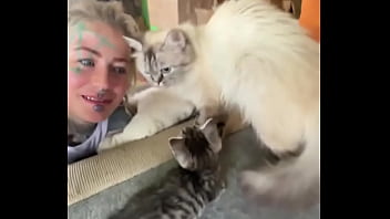 Preview 2 of Huge Great Lola - Cat heaven :)-#facetattoo #inkedface #eyeballtattoo #cat #kitten