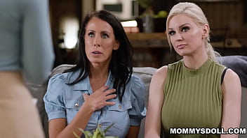 Preview 1 of Modest Youngmuslim - Demi Hawks getting flustered by her stepmoms Reagan Foxx and Demi Hawks sexy hot bodies unti they decide to calm her down their way