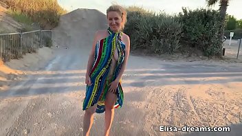 Preview 1 of Ashely Doris - SexChallenge 2019 Blowbang and Bukkake to the beach 4