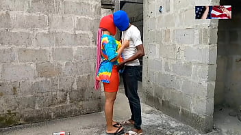 Preview 1 of Asia Games Sex - REDHEAD MATURE STEPMOM SUCKING AND FUCKING A STRANGER&#039_S BIG BLACK COCK IN A SECRET HIDDEN UNCOMPLETED UPSTAIRS