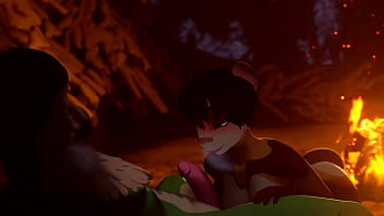 Preview 1 of Two Milf Fast Fuck - Furry gostosa mamando gostoso no pau