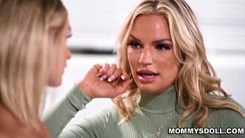 Preview 1 of Cable Tv Xxx - Sexy blonde Emma Hixx helps out her stepmom Rachel Cavalli on how to anticipate a sexy lapdance to her upcoming bachelorette party.