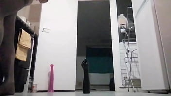 Preview 2 of Bollywood Naked Actress - Amateur tranny takes rubber fist in her ass (verification video)