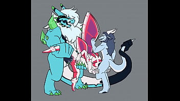 Preview 2 of Mff Cam Girl Niki Skyler - Sakuroma gets spitroasted