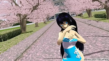Preview 2 of Korean Massange - Girls - Small Blue Dress Strip No Panty