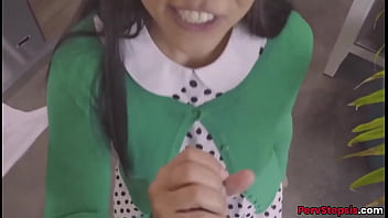 Preview 2 of Xxx Ses Nhat Ban - Thick ebony stepsister Adrian Maya banged by stepbrother before job interview