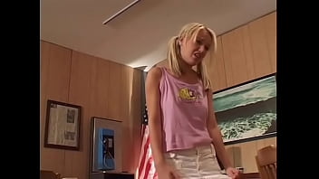 Preview 1 of Xxxxx18 Hindi - A cute blonde with two ponytails with pleasure sucks her lover&#039_s elastic cock before hard fucking