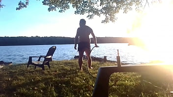 Preview 4 of Arrimones Xxx - Outdoor Anal Squirting lights and JD wet juicy butt.mp4