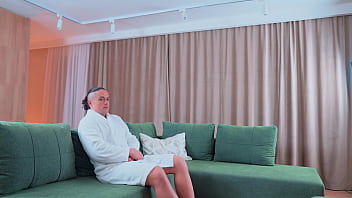 Preview 1 of Gay Sleeping Movie - Hot maid asked for a salary increase and a powerful cumshot