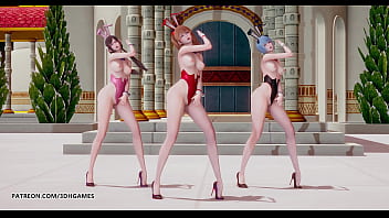 Preview 2 of Defloration Length Video - [MMD] SOMI - BIRTHDAY Evangelion Hot Kpop Naked Dance 4K 60FPS Uncensored Hentai
