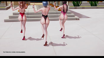 Preview 4 of Defloration Length Video - [MMD] SOMI - BIRTHDAY Evangelion Hot Kpop Naked Dance 4K 60FPS Uncensored Hentai