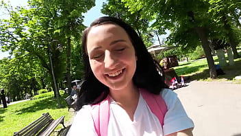 Preview 4 of Dog Fort Network Com New 2018 - Eva Brooks is Cum slut who expose her self in Public