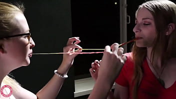 Preview 2 of Public Oral Rub - Ella Darling &amp_ Samantha Rone Perform Hot Lesbian Fetish Video!