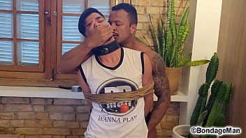Preview 1 of Kanoranalcom - Fito Torres tied up and gagged by Jerri Gomes&#039_ first meeting - Gag test | PREVIEW