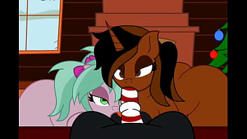 Preview 3 of Cozy Sofa Pussy Slave Relax - Mlp oc Dylina &amp_ friend gives a stallion a special Christmas gift